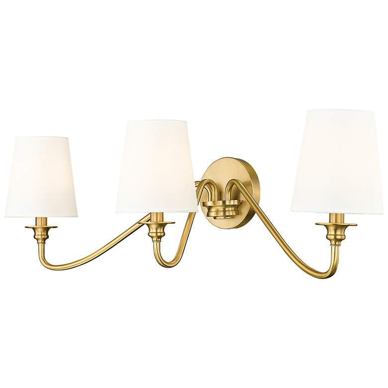 Image 3 Gianna 32" Wide Modern Gold 3-Light Bath Light