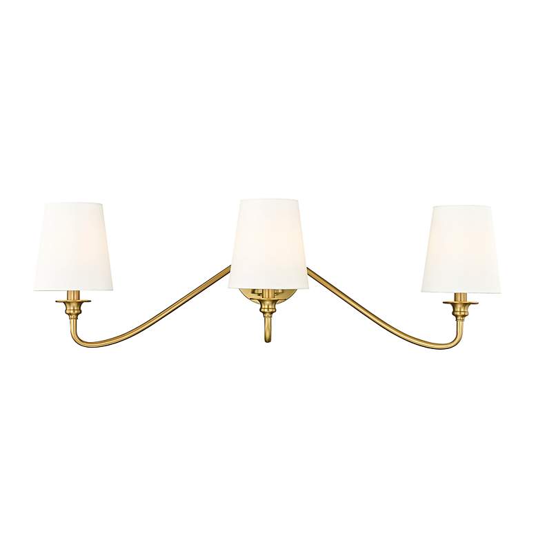 Image 6 Gianna 32" Wide Modern Gold 3-Light Bath Light more views