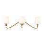 6_Gianna 32" Wide Modern Gold 3-Light Bath Light more views