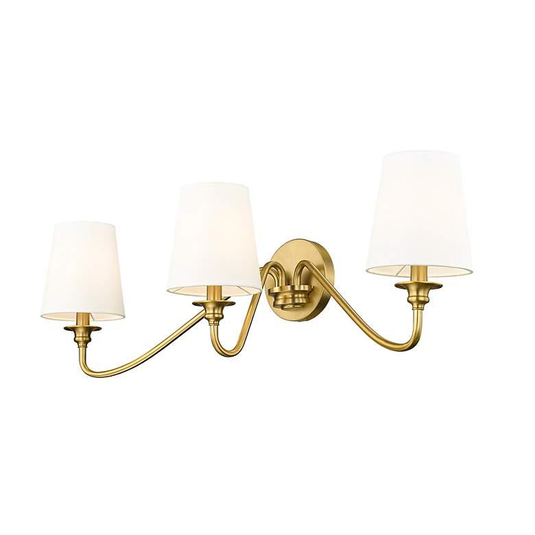 Image 7 Gianna 32" Wide Modern Gold 3-Light Bath Light more views