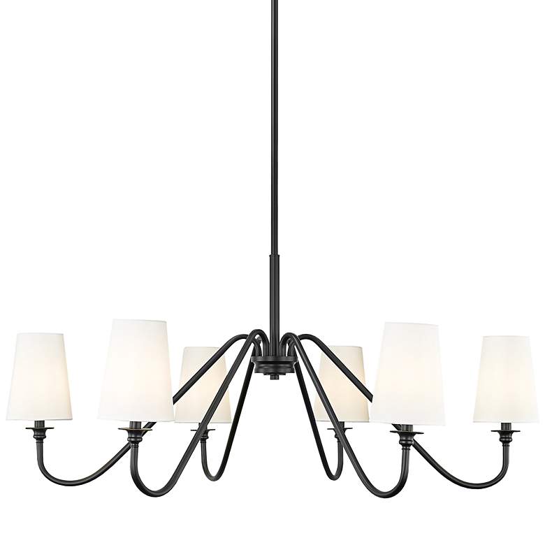 Image 3 Gianna 46 1/4" Wide Matte Black 6-Light Chandelier