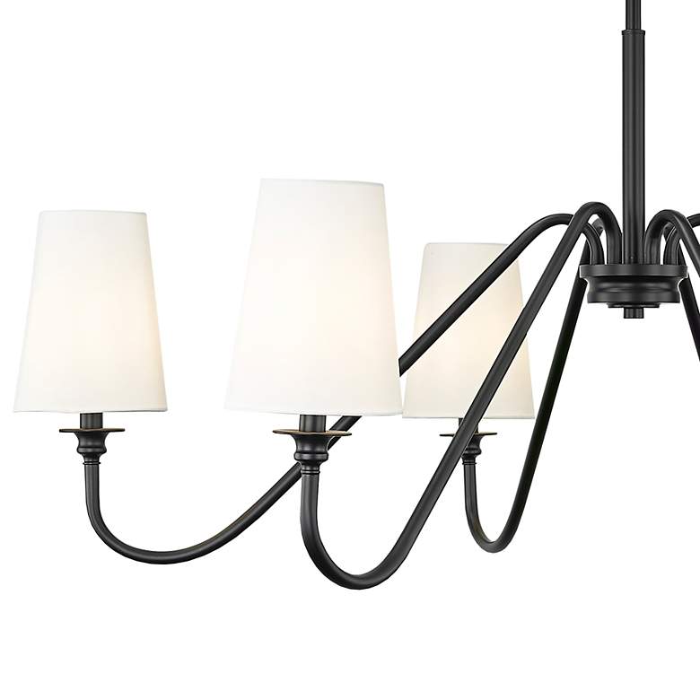 Image 4 Gianna 46 1/4" Wide Matte Black 6-Light Chandelier more views