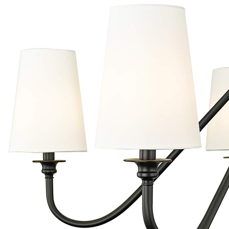 Image 5 Gianna 46 1/4" Wide Matte Black 6-Light Chandelier more views