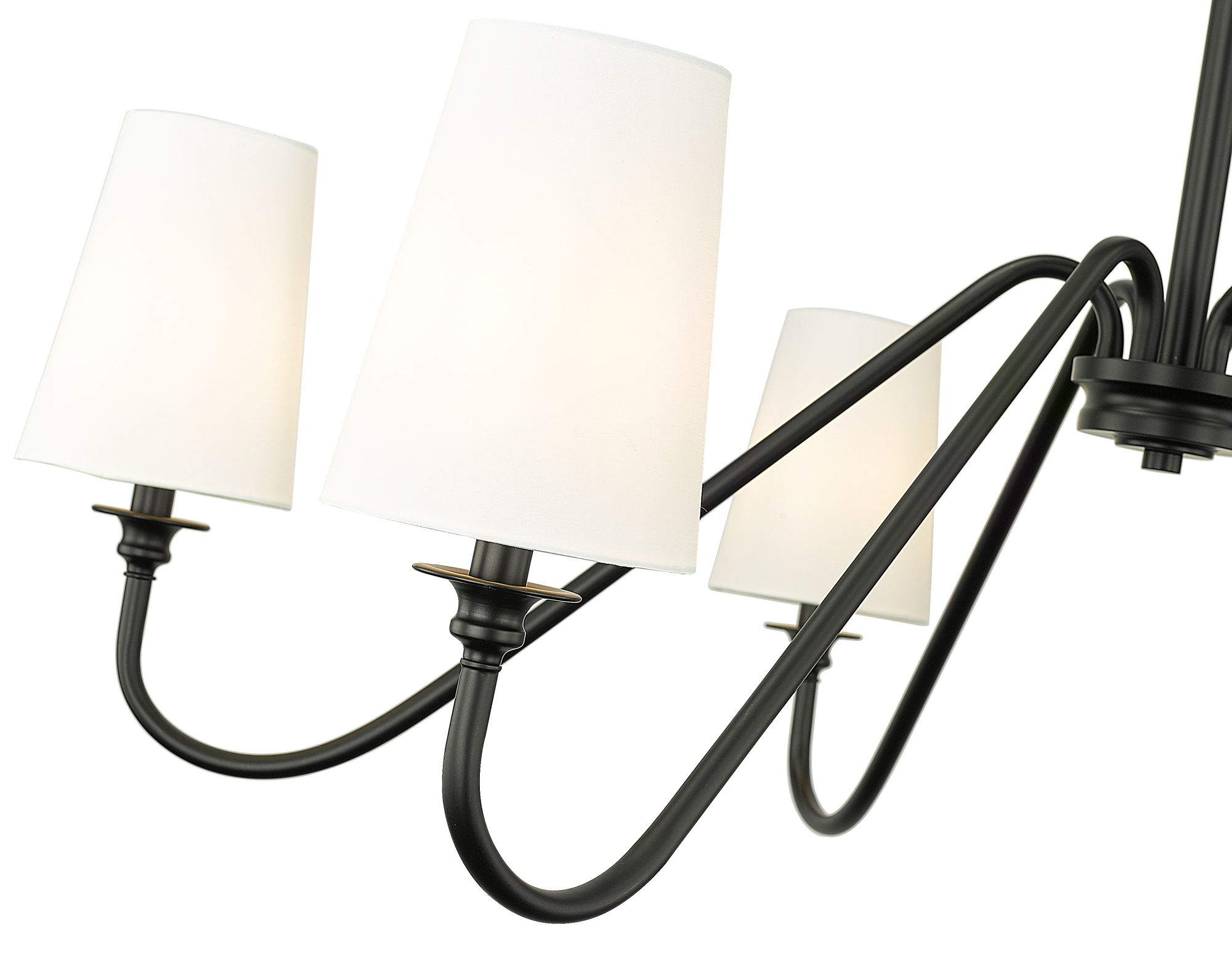 Gianna 46 1/4" Wide Matte Black 6-Light Chandelier in scene