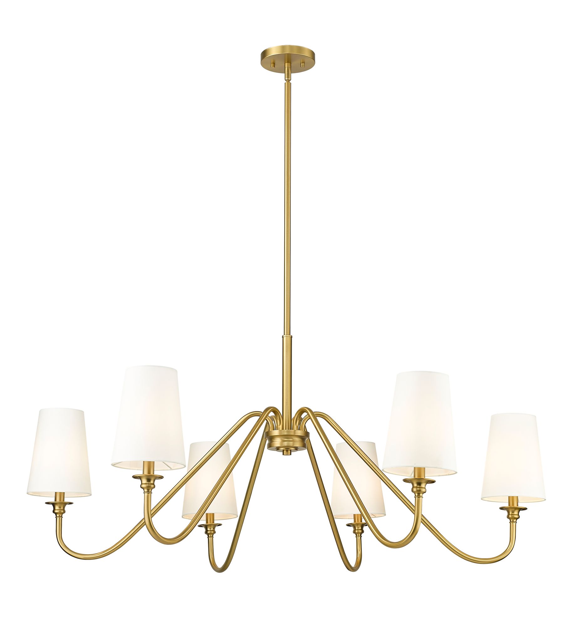 Gianna 46 1/4" Wide Modern Gold 6-Light Chandelier