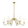 5_Gianna 46 1/4" Wide Modern Gold 6-Light Chandelier more views