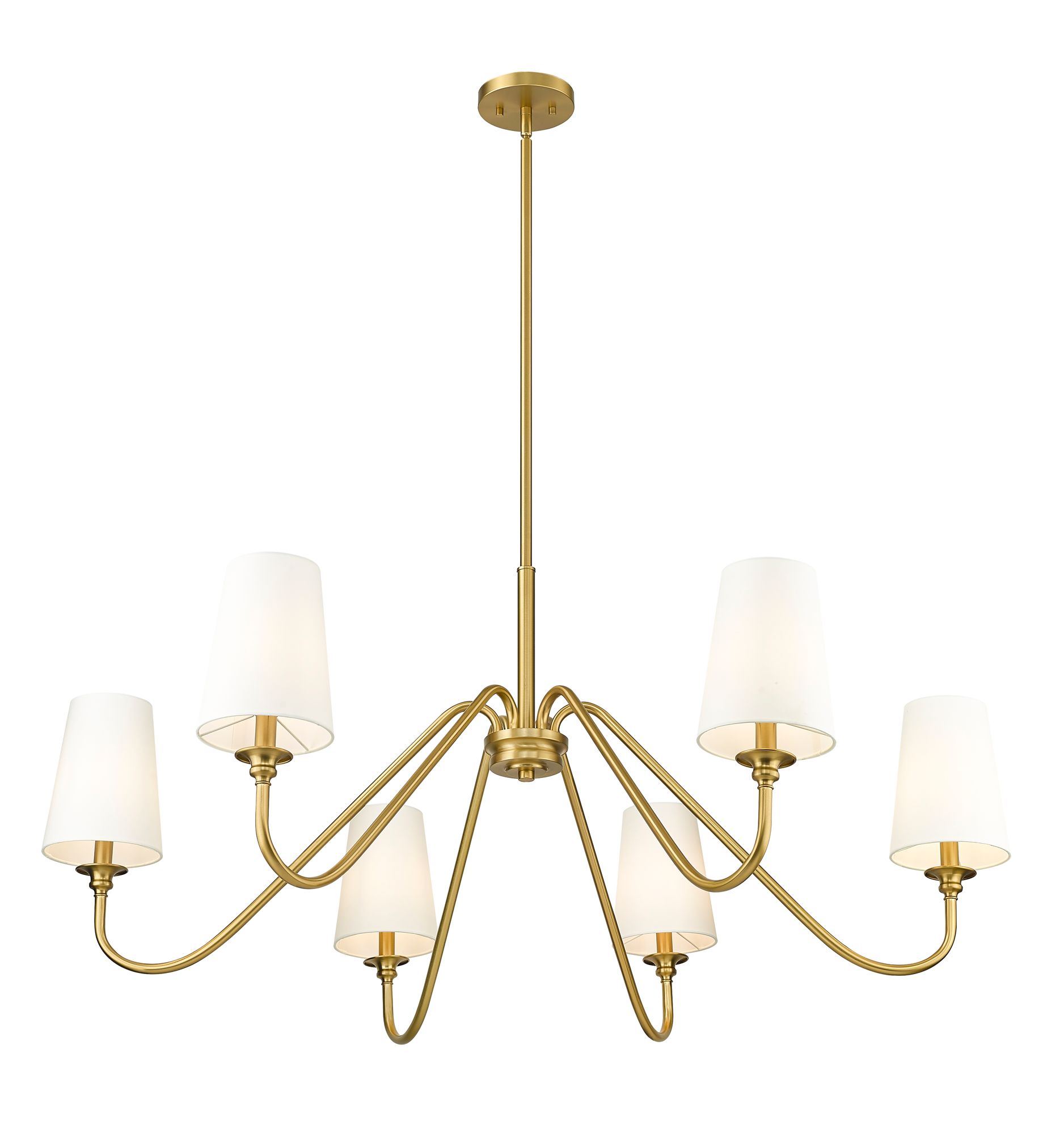 Gianna 46 1/4" Wide Modern Gold 6-Light Chandelier
