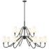 Gianna 60 1/4" Wide Matte Black 12-Light 2-Tier Chandelier
