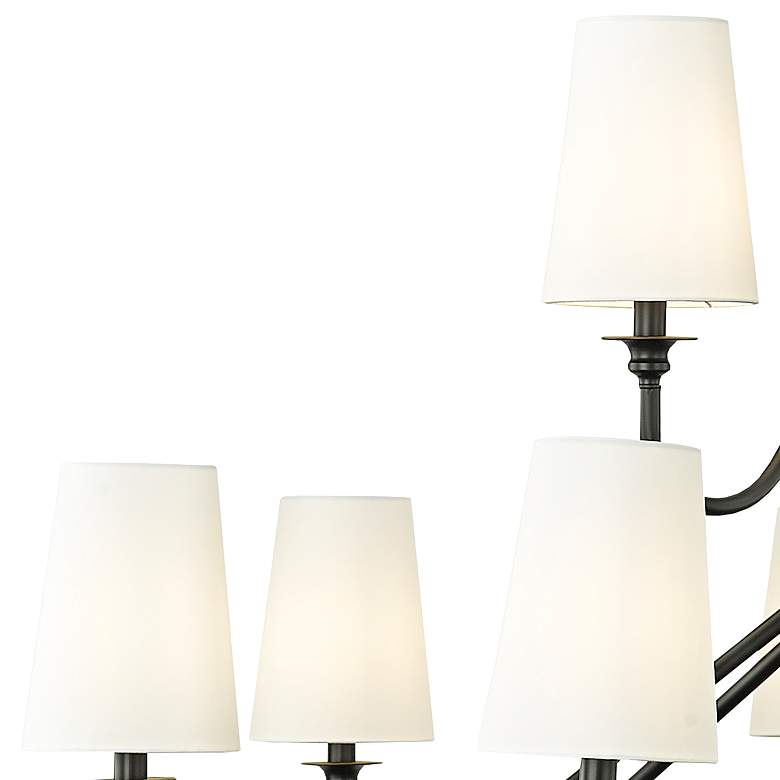 Image 4 Gianna 60 1/4" Wide Matte Black 12-Light 2-Tier Chandelier more views