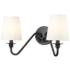 Gianna 9 3/4" High Matte Black 2-Light Wall Sconce