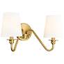 3_Gianna 9 3/4" High Modern Gold 2-Light Wall Sconce