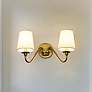 2_Gianna 9 3/4" High Modern Gold 2-Light Wall Sconce