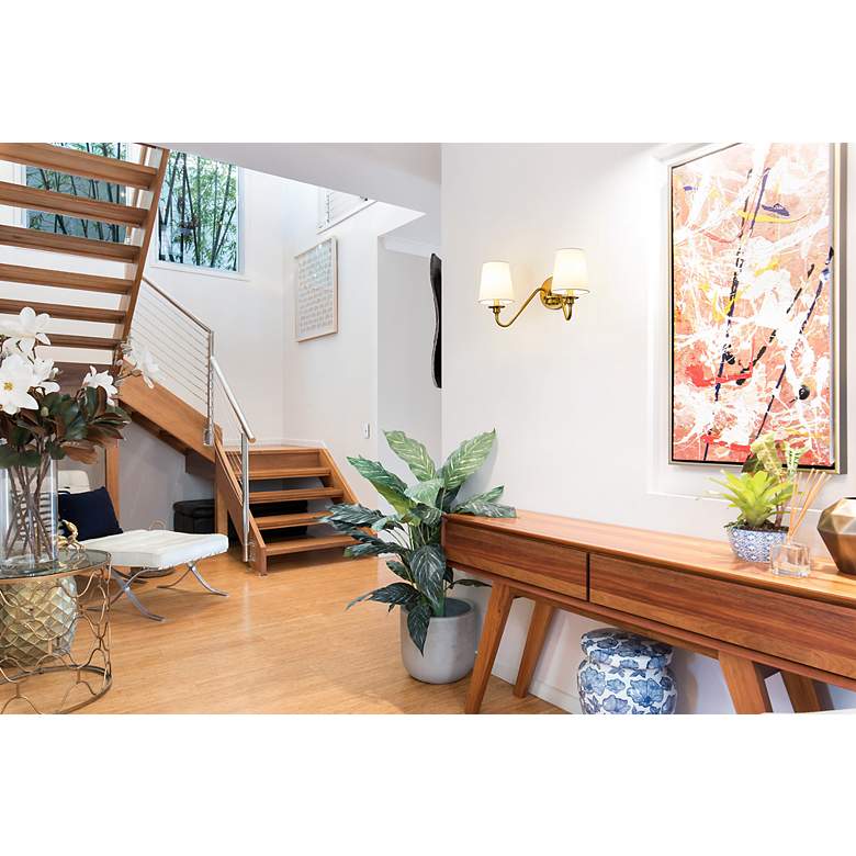 Image 4 Gianna 9 3/4" High Modern Gold 2-Light Wall Sconce more views