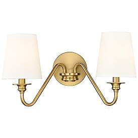 Image5 of Gianna 9 3/4" High Modern Gold 2-Light Wall Sconce more views