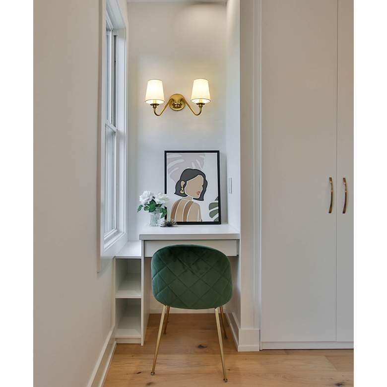 Image 5 Gianna 9 3/4" High Modern Gold 2-Light Wall Sconce more views