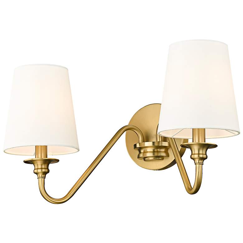 Image 6 Gianna 9 3/4" High Modern Gold 2-Light Wall Sconce more views