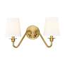 6_Gianna 9 3/4" High Modern Gold 2-Light Wall Sconce more views