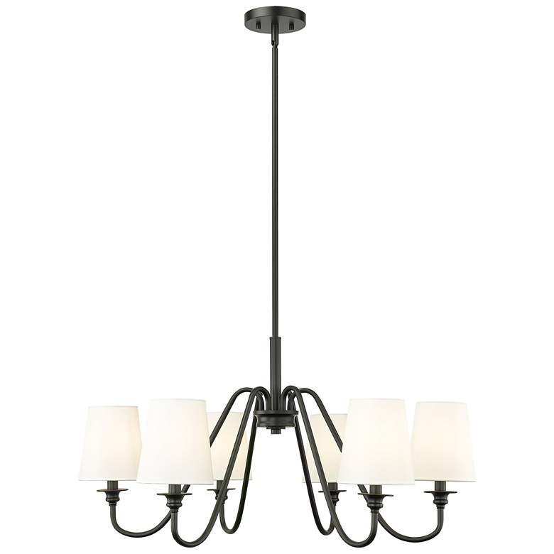 Image 1 Gianna by Z-Lite Matte Black 6 Light Chandelier