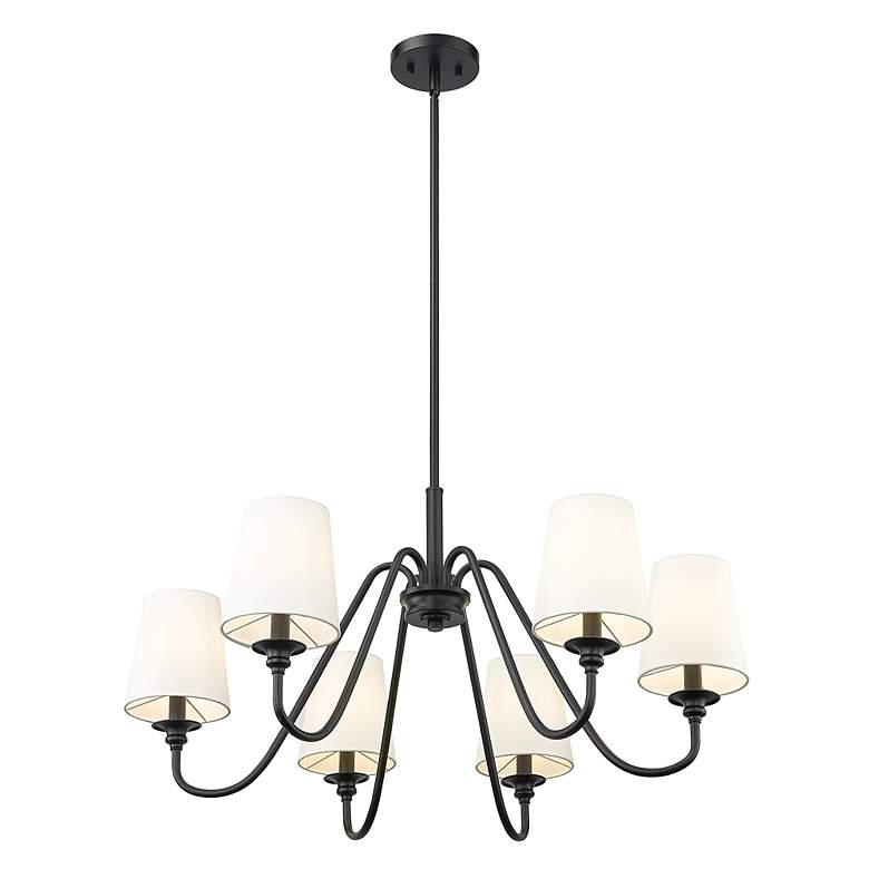 Image 6 Gianna by Z-Lite Matte Black 6 Light Chandelier more views