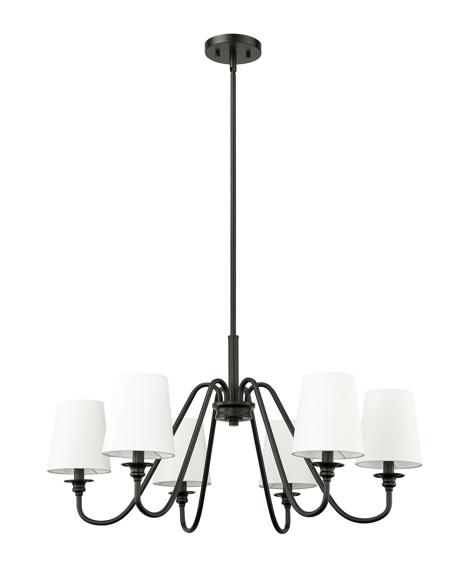 Gianna by Z-Lite Matte Black 6 Light Chandelier