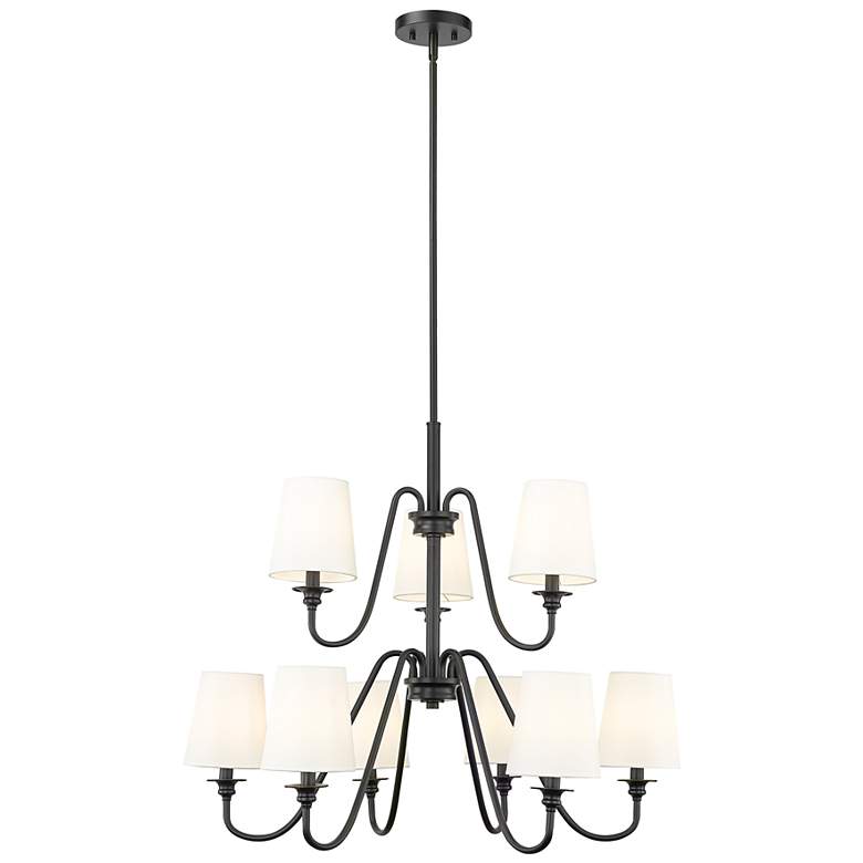 Image 2 Gianna by Z-Lite Matte Black 9 Light Chandelier