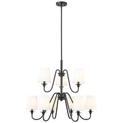 Gianna by Z-Lite Matte Black 9 Light Chandelier