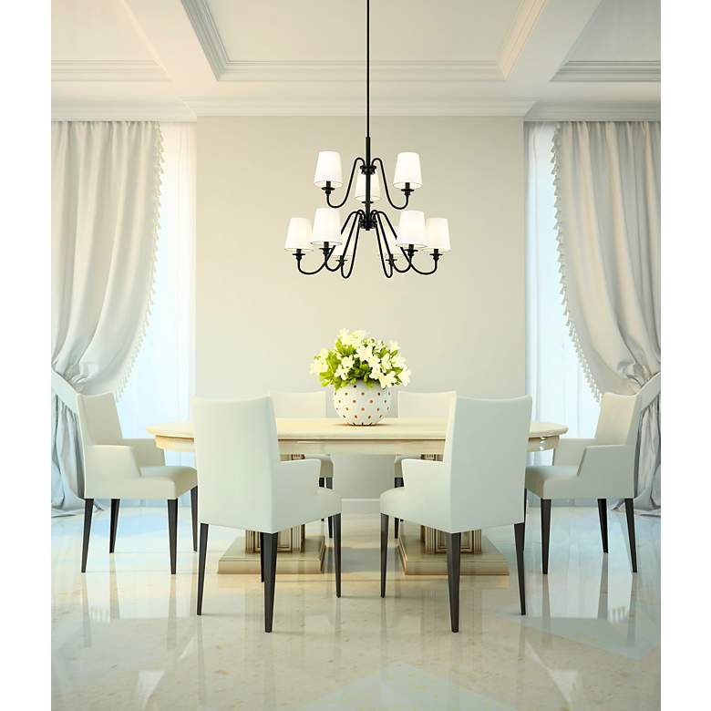 Image 4 Gianna by Z-Lite Matte Black 9 Light Chandelier more views