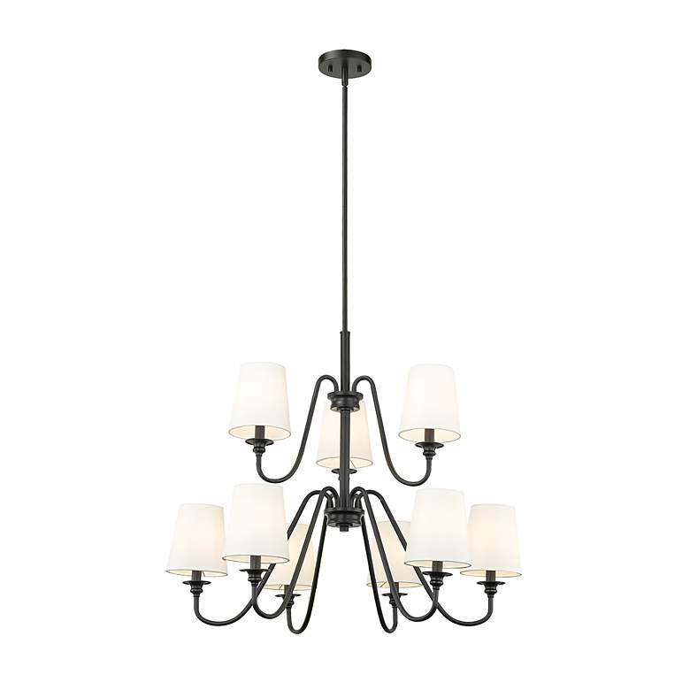 Image 5 Gianna by Z-Lite Matte Black 9 Light Chandelier more views