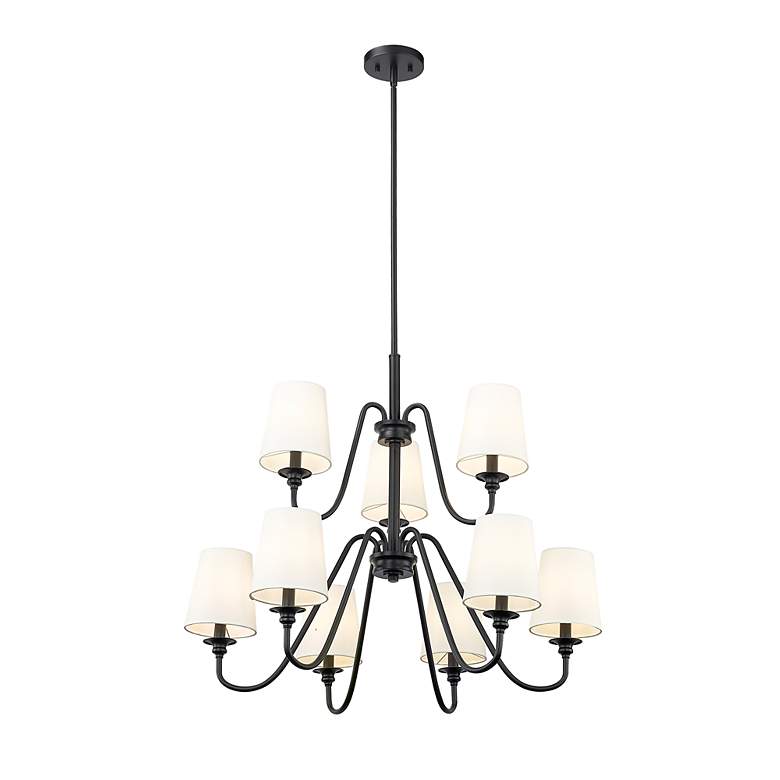 Image 6 Gianna by Z-Lite Matte Black 9 Light Chandelier more views