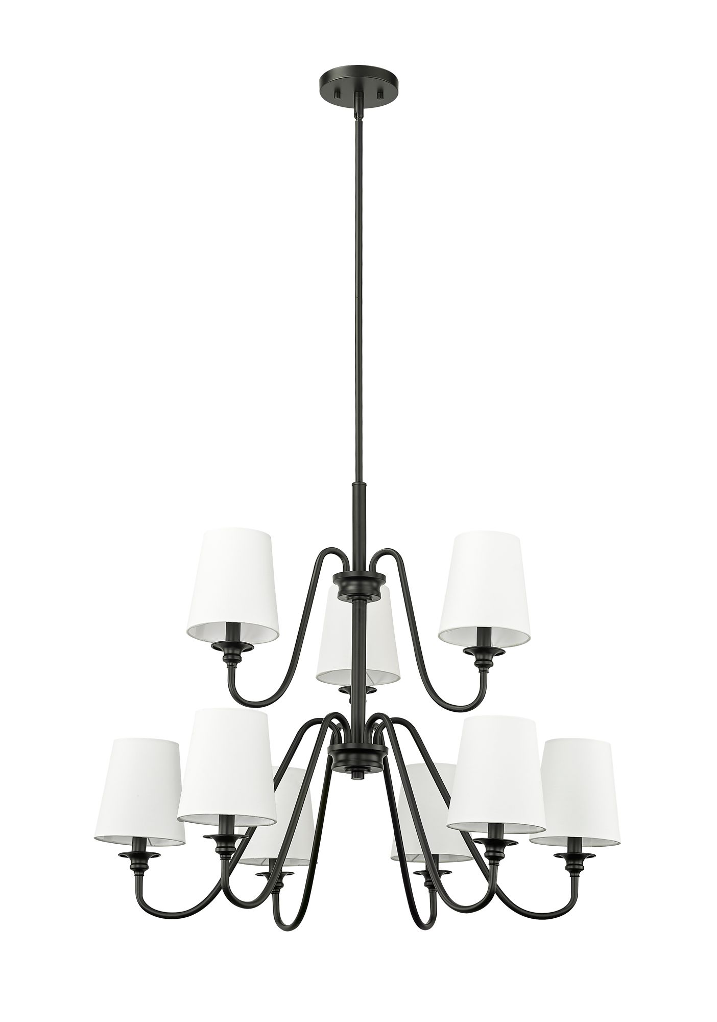 Gianna by Z-Lite Matte Black 9 Light Chandelier