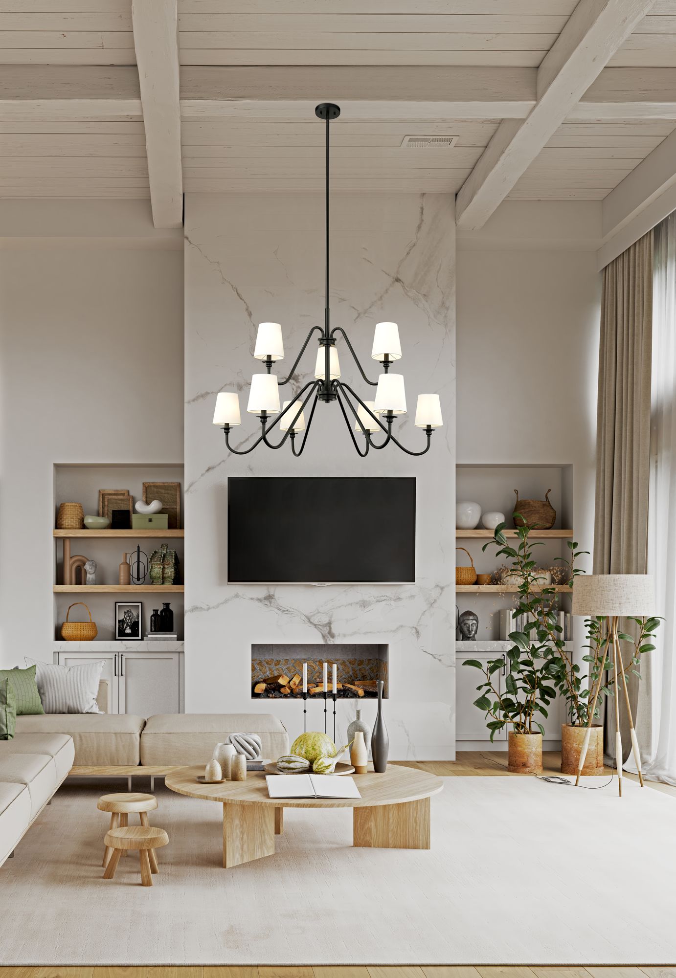 Image 3 Gianna by Z-Lite Matte Black 9 Light Chandelier more views