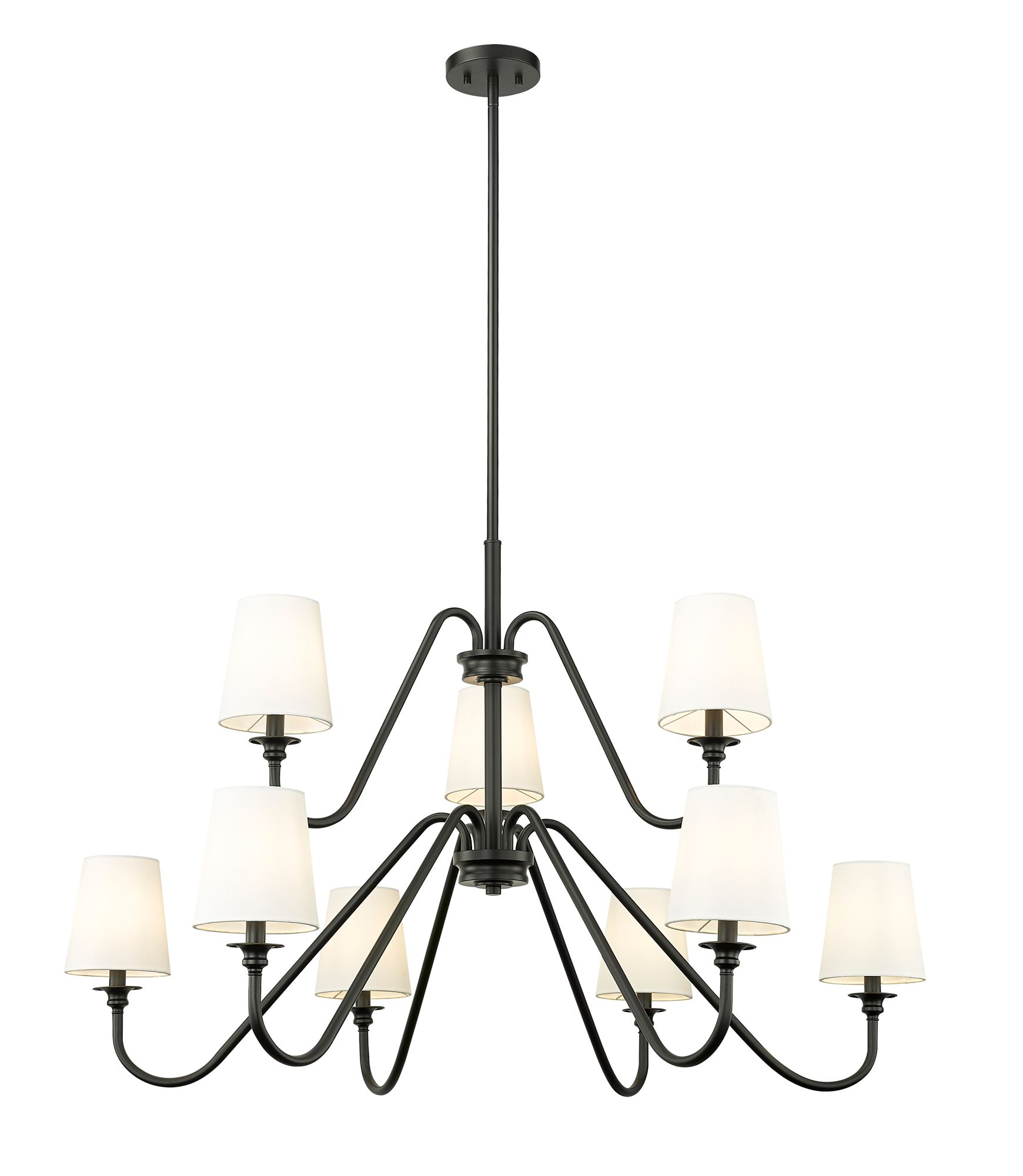 Image 4 Gianna by Z-Lite Matte Black 9 Light Chandelier more views