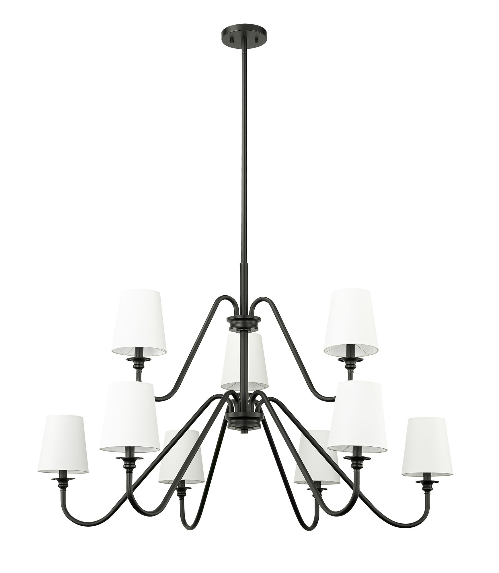 Image 7 Gianna by Z-Lite Matte Black 9 Light Chandelier more views