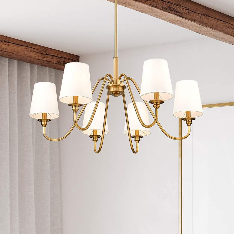 Image 1 Gianna by Z-Lite Modern Gold 6 Light Chandelier