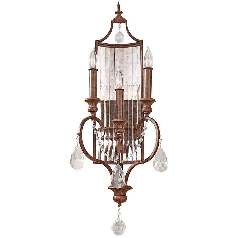 Image 1 Gianna Collection 27 1/4 inchH Mocha Bronze 3-Light Wall Sconce