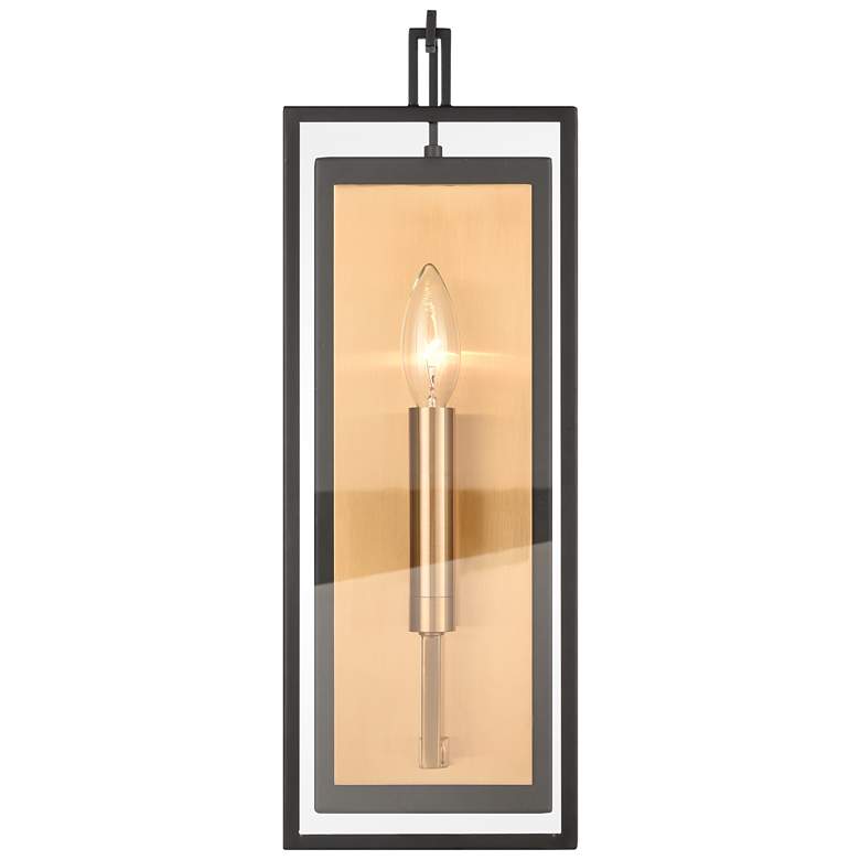 Image 1 Gianni 17" High 1-Light Sconce - Matte Black