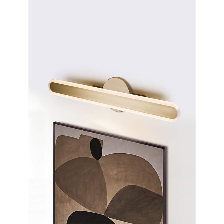 Image 3 Gianni 29 1/2" Wide Brushed Champagne LED Bath Light more views