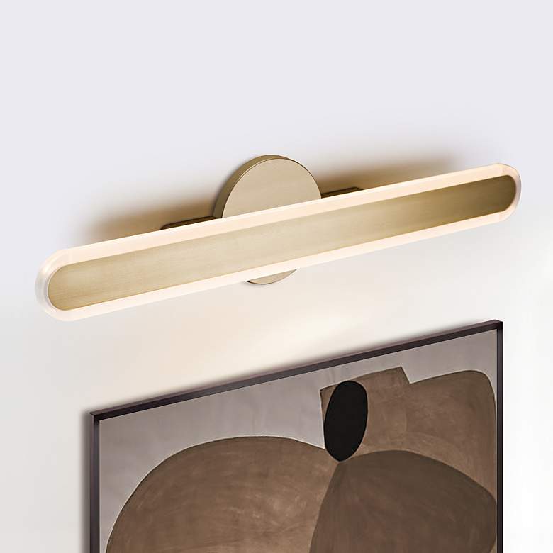 Image 1 Gianni 39 1/2" Wide Brushed Champagne LED Bath Light