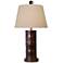 Giant Bamboo Bronze-Brown Cylinder Table Lamp