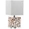 Giavone Square Block 16"H Mother of Pearl Accent Table Lamp