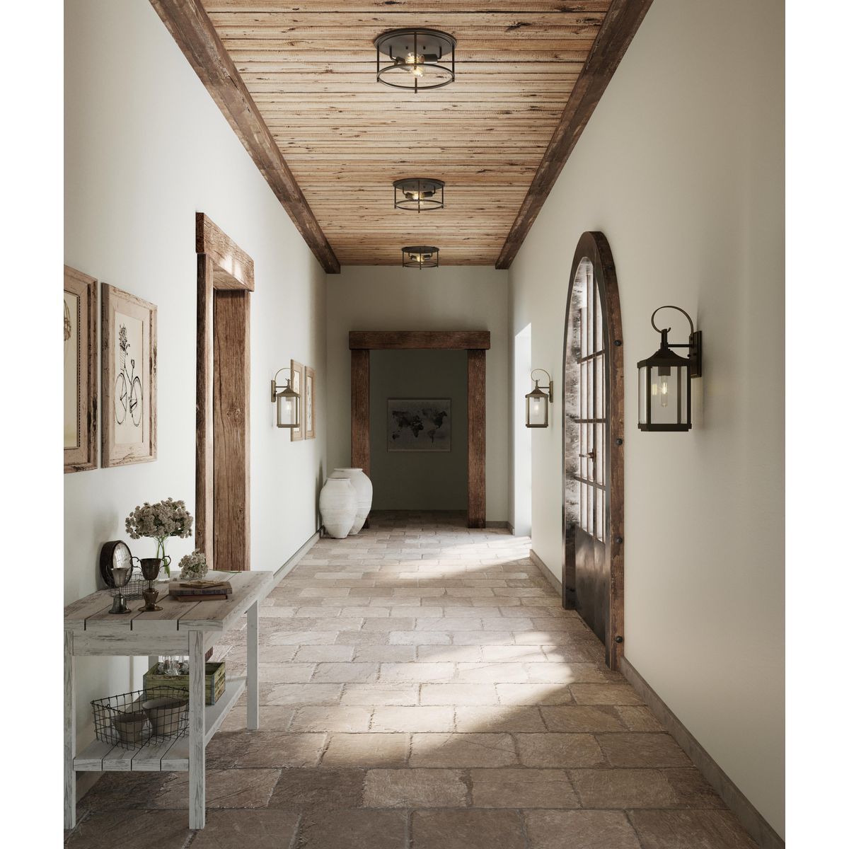 Image 6 Gibbes Street Collection Antique Bronze 1-Light Small Wall Lantern more views