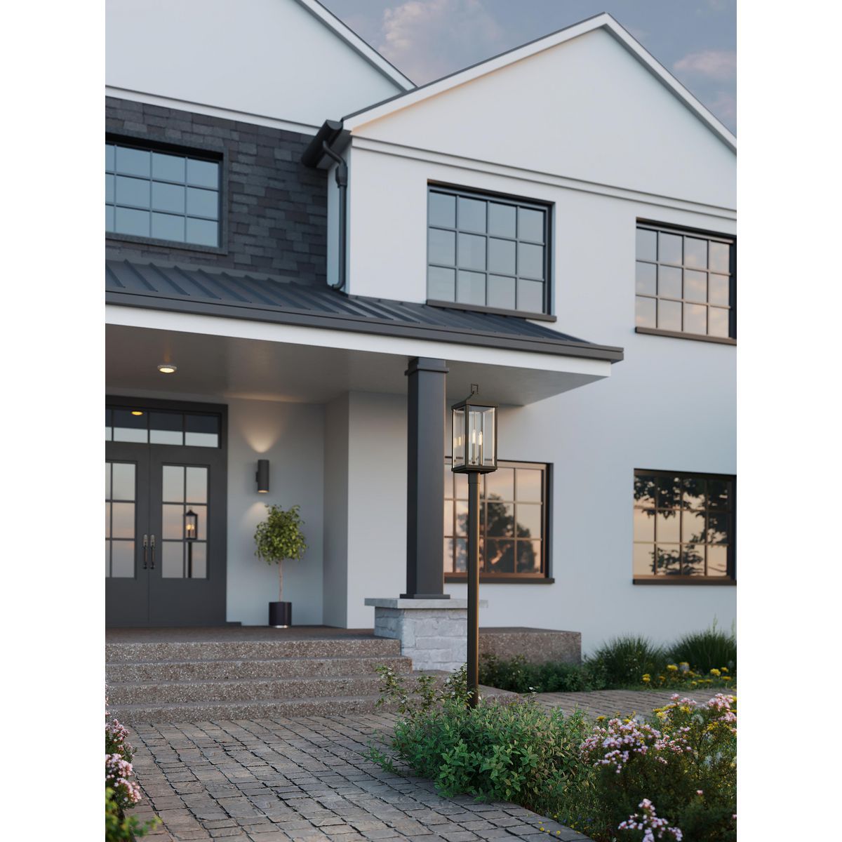 Image 2 Gibbes Street Collection Antique Bronze 3-Light Post Lantern more views