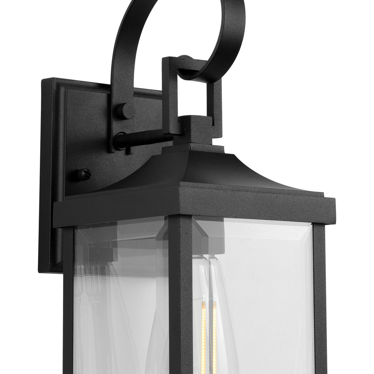 Image 4 Gibbes Street Collection Textured Black 1-Light Small Wall Lantern more views