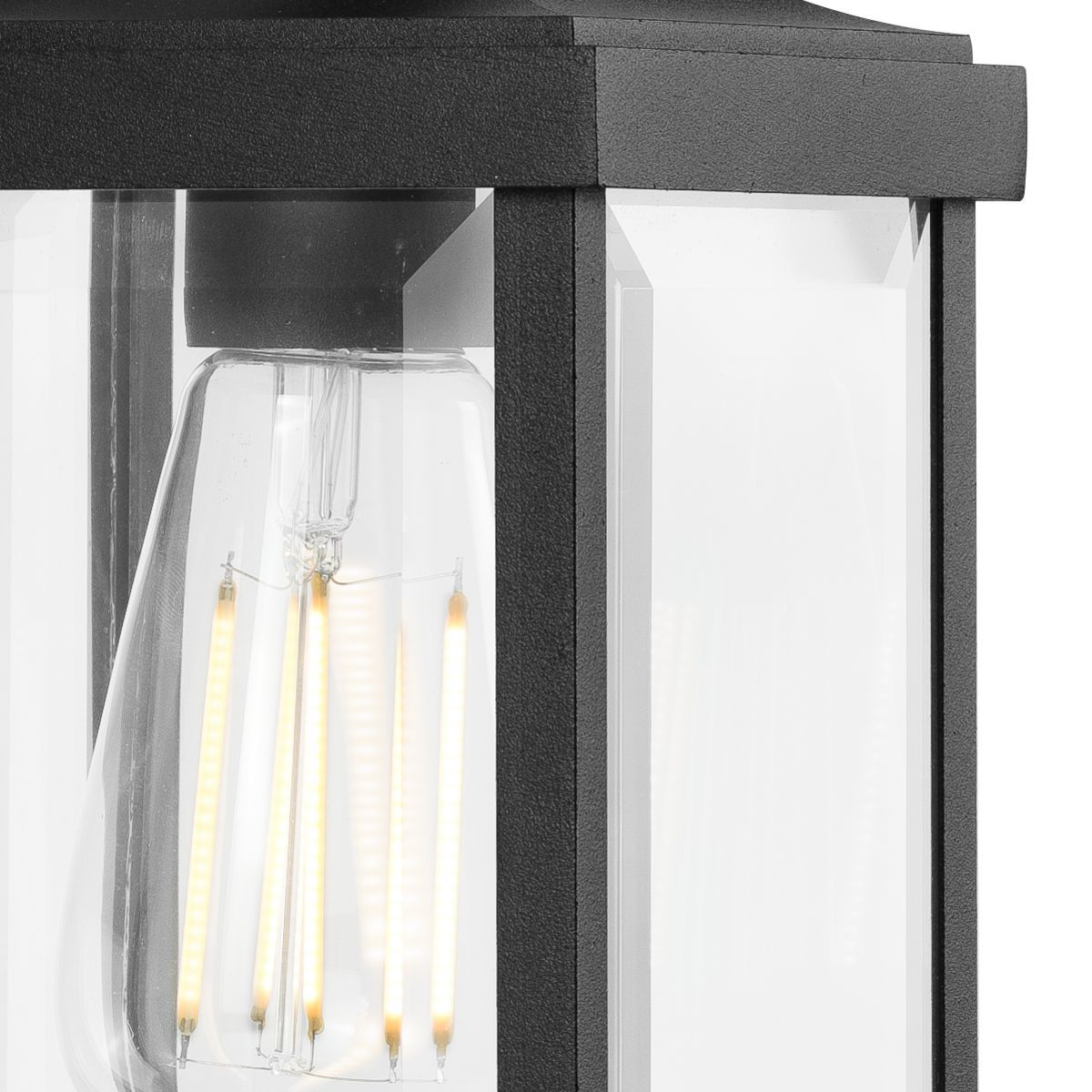 Image 6 Gibbes Street Collection Textured Black 1-Light Small Wall Lantern more views