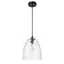 Gibson 1 Lt Black And Clear Glass Pendant