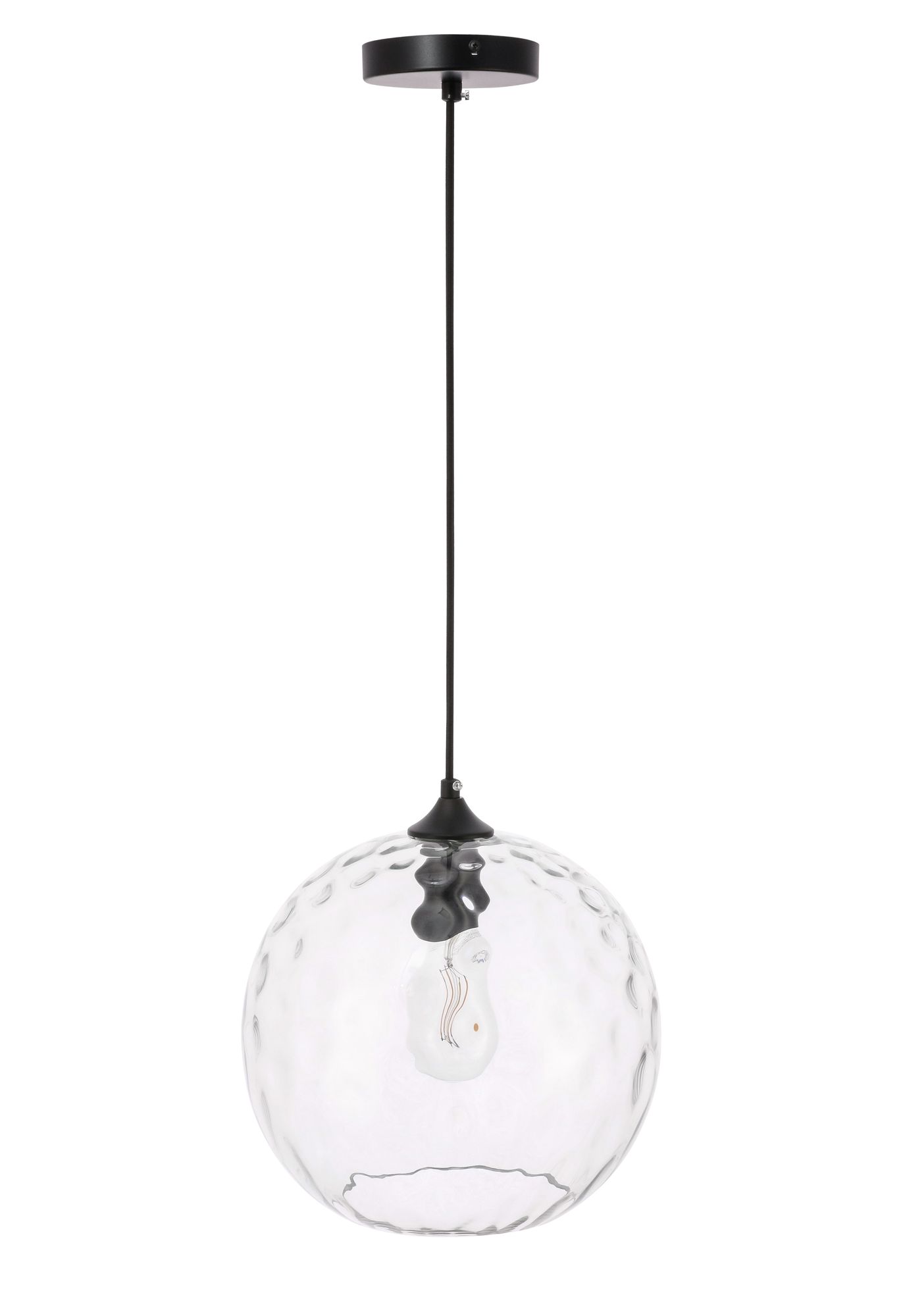Gibson 11 3/4" Wide Black Sphere Mini Pendant