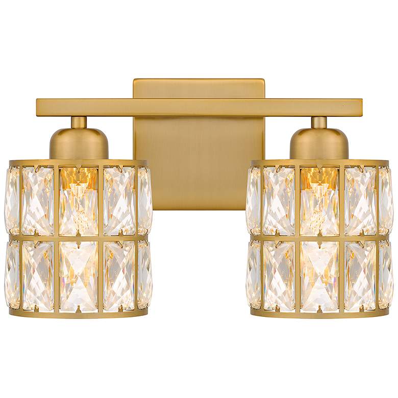 Image 2 Gibson 2-Light Aged Brass Bath Light