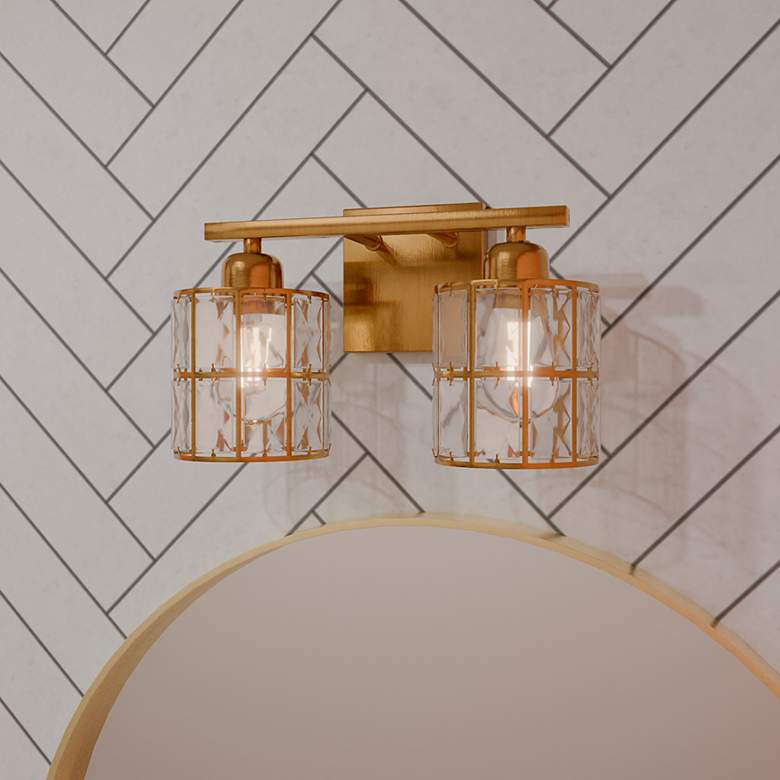 Image 1 Gibson 2-Light Aged Brass Bath Light