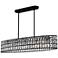 Gibson 42" Wide Black and Crystal 5-Light Linear Chandelier