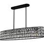 2_Gibson 42" Wide Black and Crystal 5-Light Linear Chandelier more views